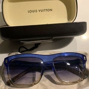 Louis Vuitton Exaltion Blue Men’s Sunglasses Rare